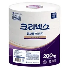 크리넥스 2겹 점보롤 화장지 프리미엄, 200m
