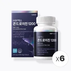 킵유어핏 미국산 저분자 상어연골 콘드로이친 1200 MBP 식약처 HACCP 인증, 60정, 6개