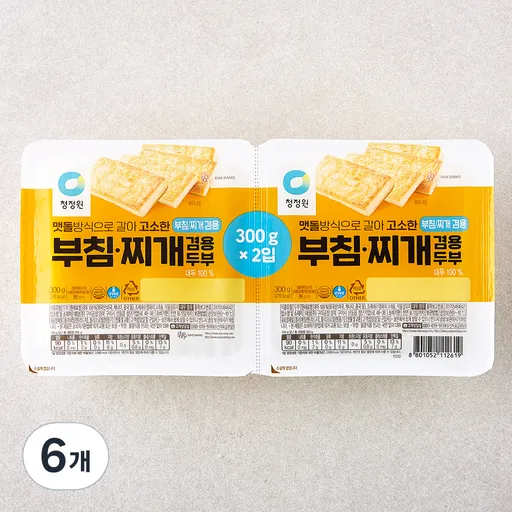 청정원 부침찌개 겸용 두부, 300g