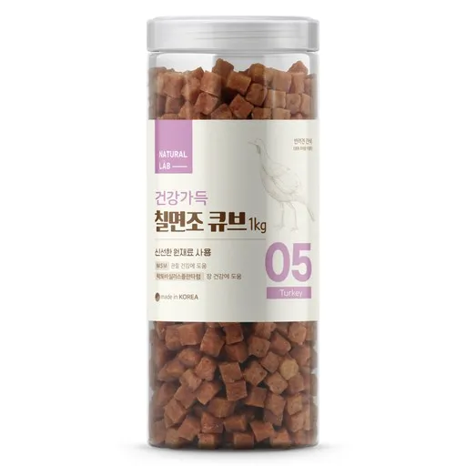 네츄럴랩 강아지 건강가득 큐브 져키