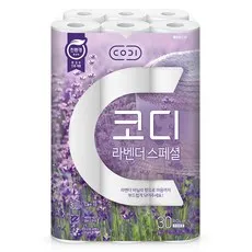 코디 라벤더 스페셜 3겹 롤화장지, 30m, 30개입, 1개