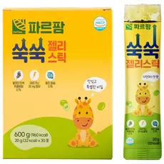 파르팜 쑥쑥 젤리스틱 30개입 식물성 유산균 메타바이오틱스 비타민 칼슘 샤인머스캣 어린이 젤리, 30개, 20g