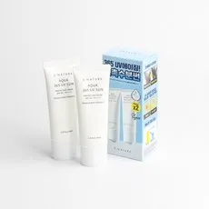 에스네이처 아쿠아 365 유브이 선크림 SPF50+ PA++++, 40ml, 2개