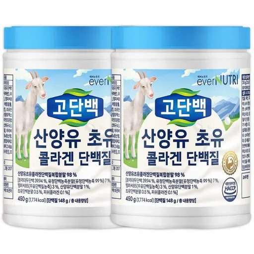 에버뉴트리 고단백 산양유 초유 콜라겐 단백질, 1개, 450g