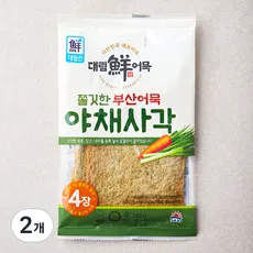 대림선 부산어묵 쫄깃한 야채사각 4장, 180g