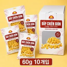 크리스피 프라이드 콘 튀긴 옥수수 과자 밥찌엔, 10개, 60g
