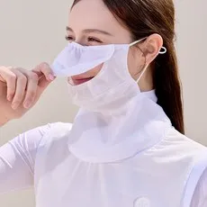 베일리화이트 여성 골프 마스크 UV 자외선 차단 여름용 스포츠 등산 자전거 테니스, 오픈 화이트