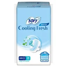 쏘피 쿨링 프레쉬 생리대 날개형, 대형