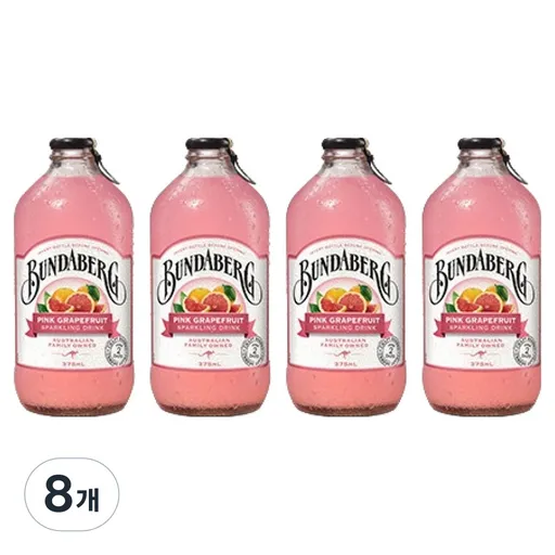 분다버그 핑크 그레이프푸르트 탄산음료, 375ml