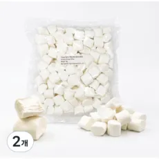 화이트 빅 마시멜로 마쉬멜로우, 1kg, 2개