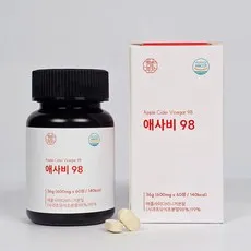 함량의꿈 애사비 에말산 애플 사이다 식초 비니거 98% 알약 정, 1개, 60정