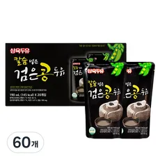 삼육두유 칼슘 넣은 검은콩 두유 파우치, 190ml, 60개