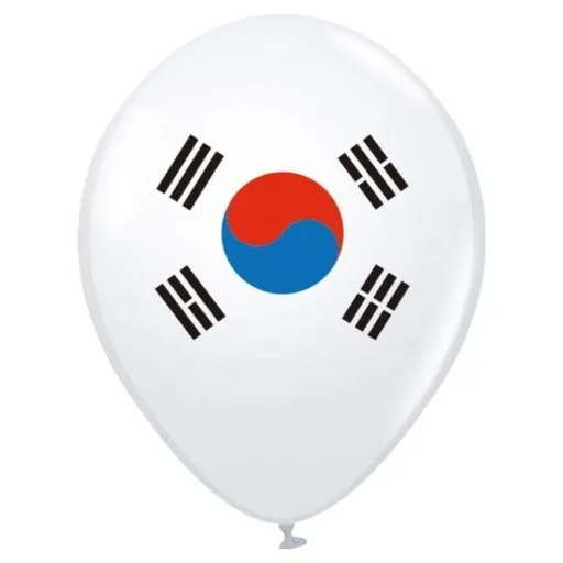 파티쇼 네오 태극기 인쇄 풍선 30cm, 혼합색상, 100개