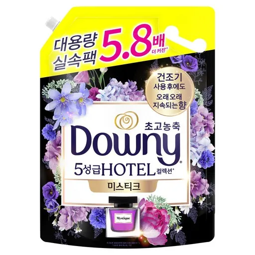 다우니 초고농축 호텔 컬렉션 섬유유연제 미스티크 리필, 1.35L