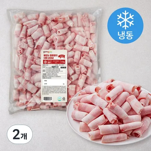 곰곰 뼈없는 돌돌말이 대패 삼겹살 (냉동)