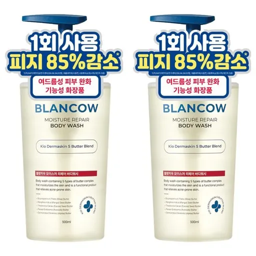 블랑카우 BHA 여드름 기능성 바디워시, 2개, 500ml