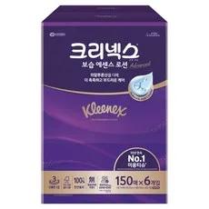 크리넥스 보습 에센스 로션 천연펄프 미용티슈 3겹