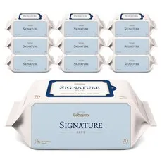 베베숲 시그니처 블루 엠보싱 물티슈 리필형, 75g