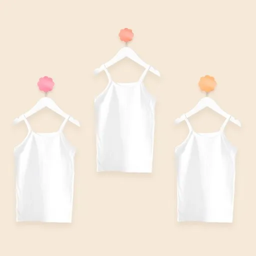 베이스알파에센셜 여아용 면 100 데일리 캐미솔 끈런닝 3p