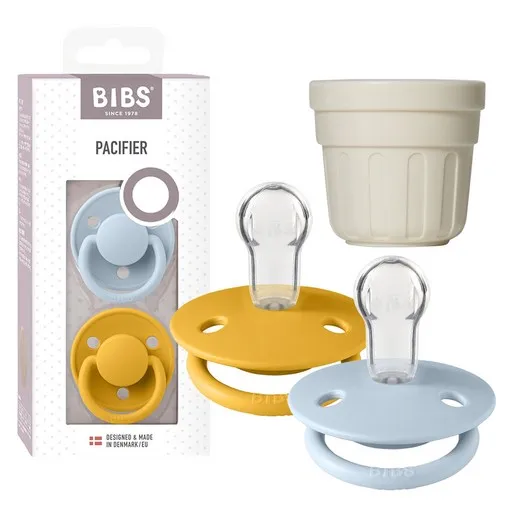 BIBS 디럭스 실리콘 쪽쪽이 2p + 전용캡 세트