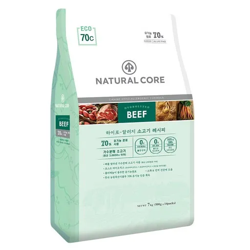 네츄럴코어 강아지 에코70 유기농 70% 사료, 1개, 7kg, 소