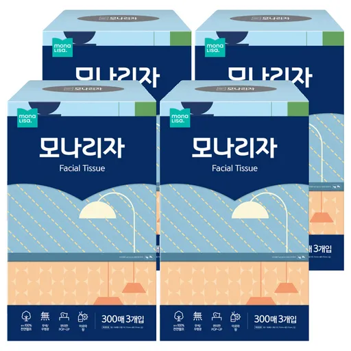모나리자 천연펄프 미용티슈 2겹
