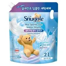 스너글 블루스파클 플러스 실내건조 액상세탁세제 리필, 2L