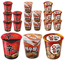 농심 신라면 컵 65g 6p + 오징어짬뽕 컵 67g 6p +새우탕 컵 67g 6p, 1개