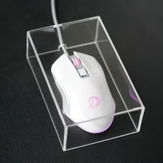 라슈에뜨 키보드 커버 투명 아크릴 튼튼 내구성 완벽 먼지 차단 효과 마우스 키보드 덮개 보호 케이스, 1개, 마우스 커버 (18 x 12 x 8 cm)
