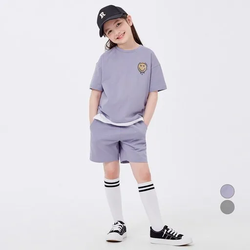 롤리트리 아동용 반팔 레이어드 티바지 세트 SL