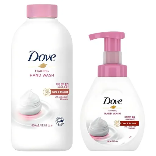 도브 포밍 핸드워시 피치 앤드 릴리 240ml + 리필 430ml 세트