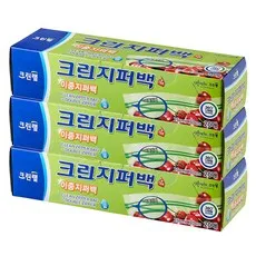 크린랲 크린 이중지퍼백 대형, 대(L)