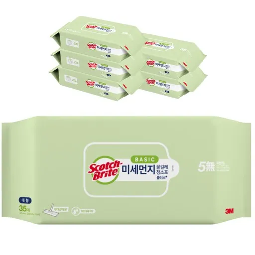 스카치브라이트 베이직 미세먼지 물걸레 청소포 플러스