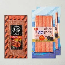 동원 그릴리 직화델리햄 김밥용 + 엄선랍스틱 세트, 290g, 1세트