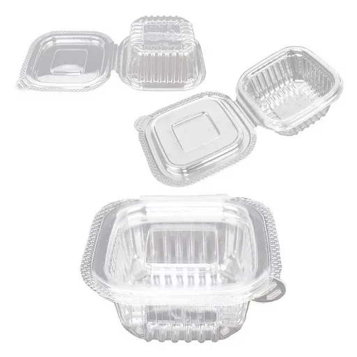 블룸엣홈 PET 사각 일체형 원터치 소스컵 반찬용기 소 7.5 x 7.5 x 3 cm