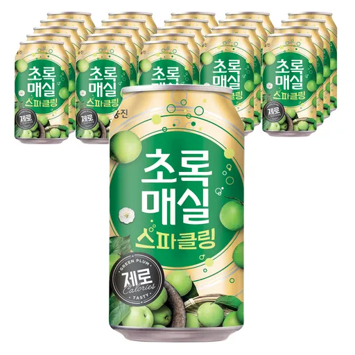 웅진 초록매실 스파클링 제로, 350ml
