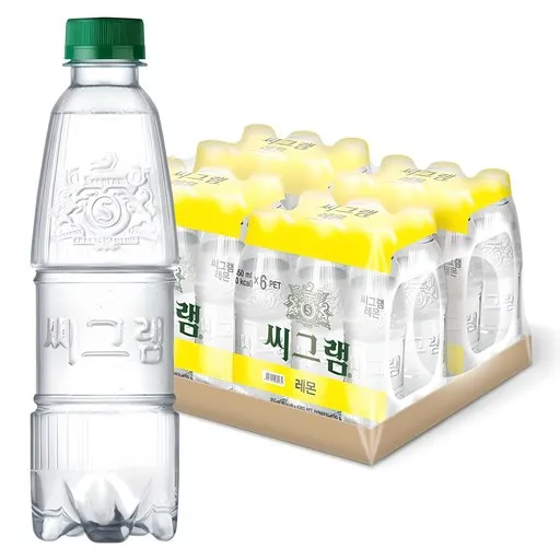 씨그램 레몬 무라벨 탄산수, 350ml