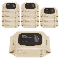마더케이 휴대용 프리미엄 아기 물티슈 캡형, 75g, 20매, 12팩