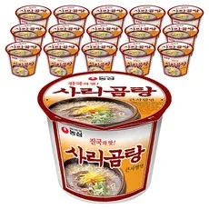 농심 사리곰탕 큰사발면 111g, 16개