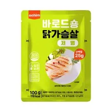 아침 바로드숑 데우지 않고 바로먹는 실온보관 이지컷 닭가슴살 저염, 100개, 100g