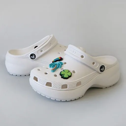CROCS 정품 크록스 여성 클래식 플랫폼 클로그 206750 레츄 악세사리