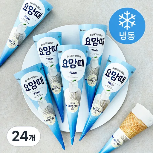 빙그레 요맘때 플레인콘 (냉동), 6개, 1개입, 150ml