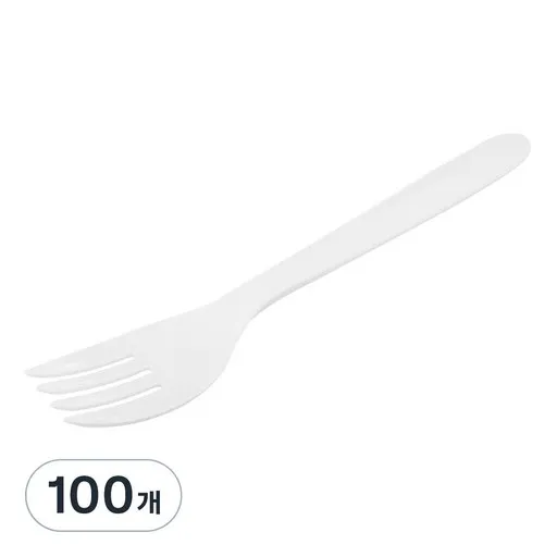 코멧 일회용 개별포장 포크 화이트