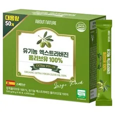 어바웃네이처 대용량 유기농 엑스트라버진 100% 올리브유 50p, 500g