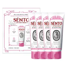 센토 프라임 화이트닝 미백 치약 퓨어민트향, 120g, 4개