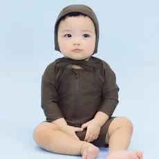 메르베 신생아 수영복 6개월 백일 돌 아기 수영복세트 모자포함 베이비 래쉬가드 유아 스윔웨어