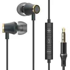 아이리버 노이즈캔슬링 갤럭시 컴퓨터 알루미늄 유선 이어폰 3.5mm, ICP-G510, 블랙