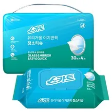 스카트 유리거울 이지앤퀵 청소티슈 30p