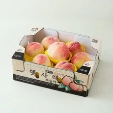 햇사레 GAP 인증 당도선별 부드러운 백도복숭아 5~8입, 1개, 1.8kg