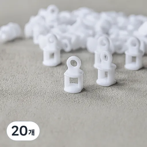 윈도우드레스 커튼레일 롤러 2.8cm, 화이트, 10개